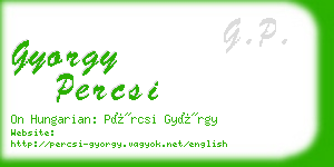 gyorgy percsi business card